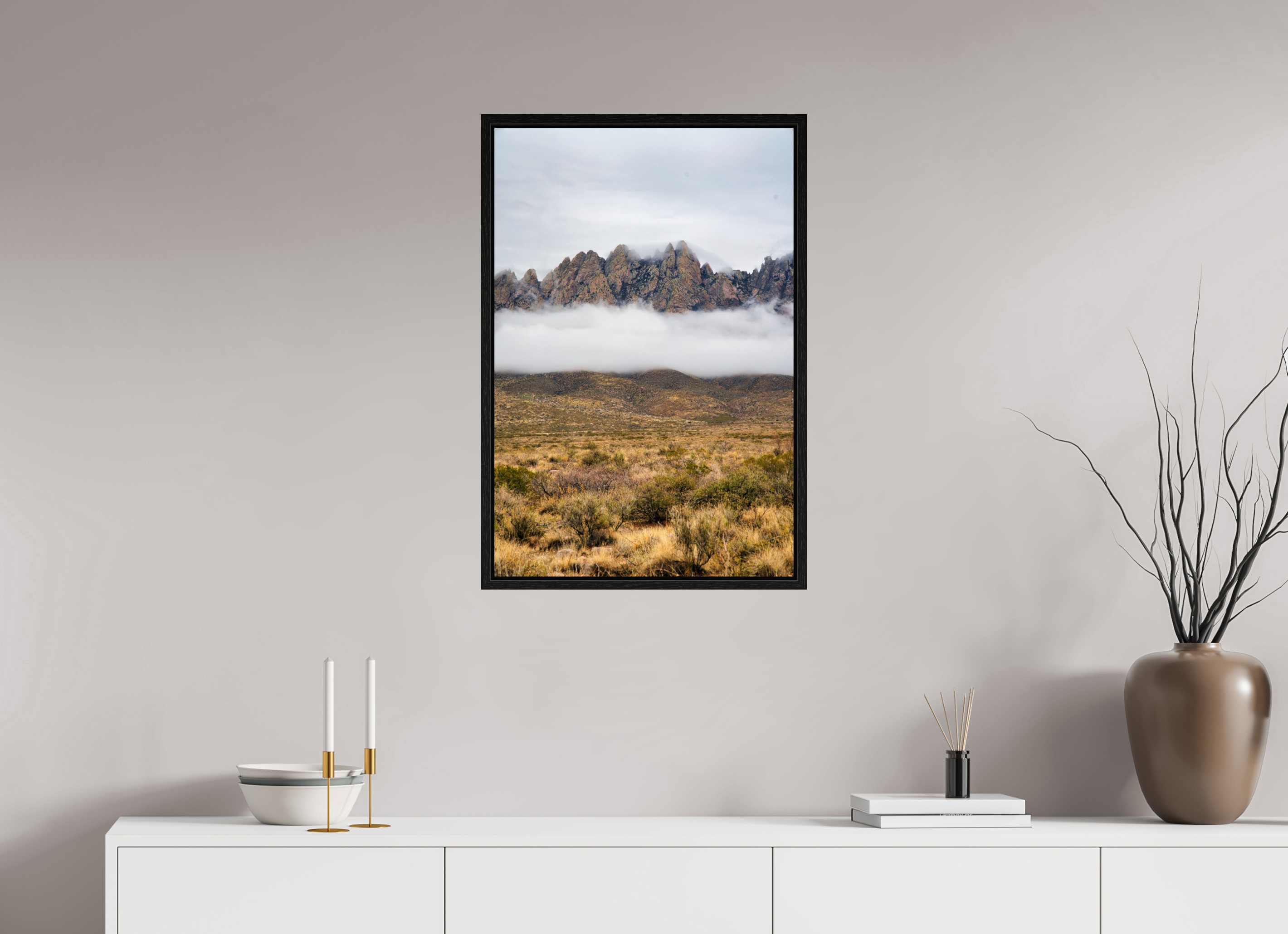 20 x 30″, Floater Frame Organ Mountains