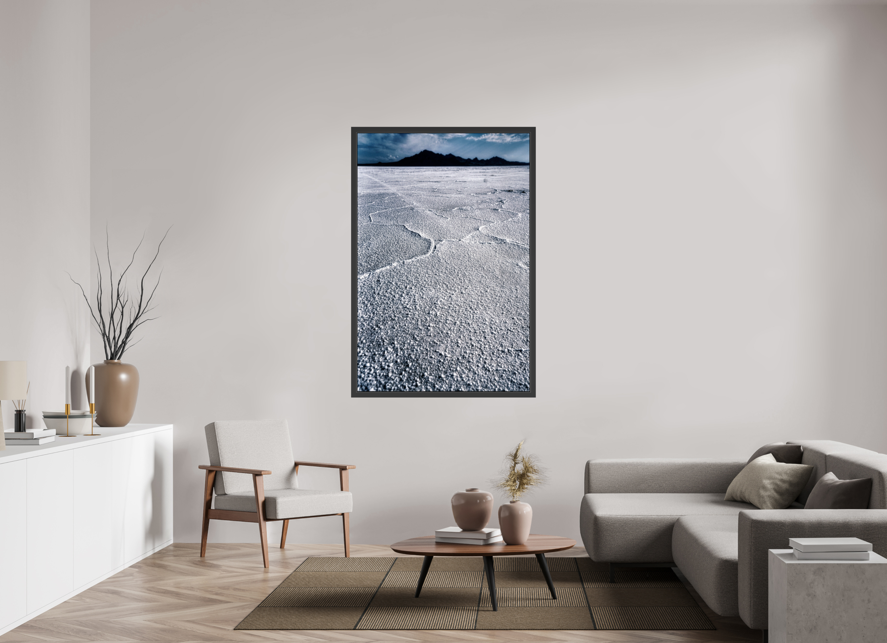 40 x 60″, Framed (Black) Bonneville Salt Flats