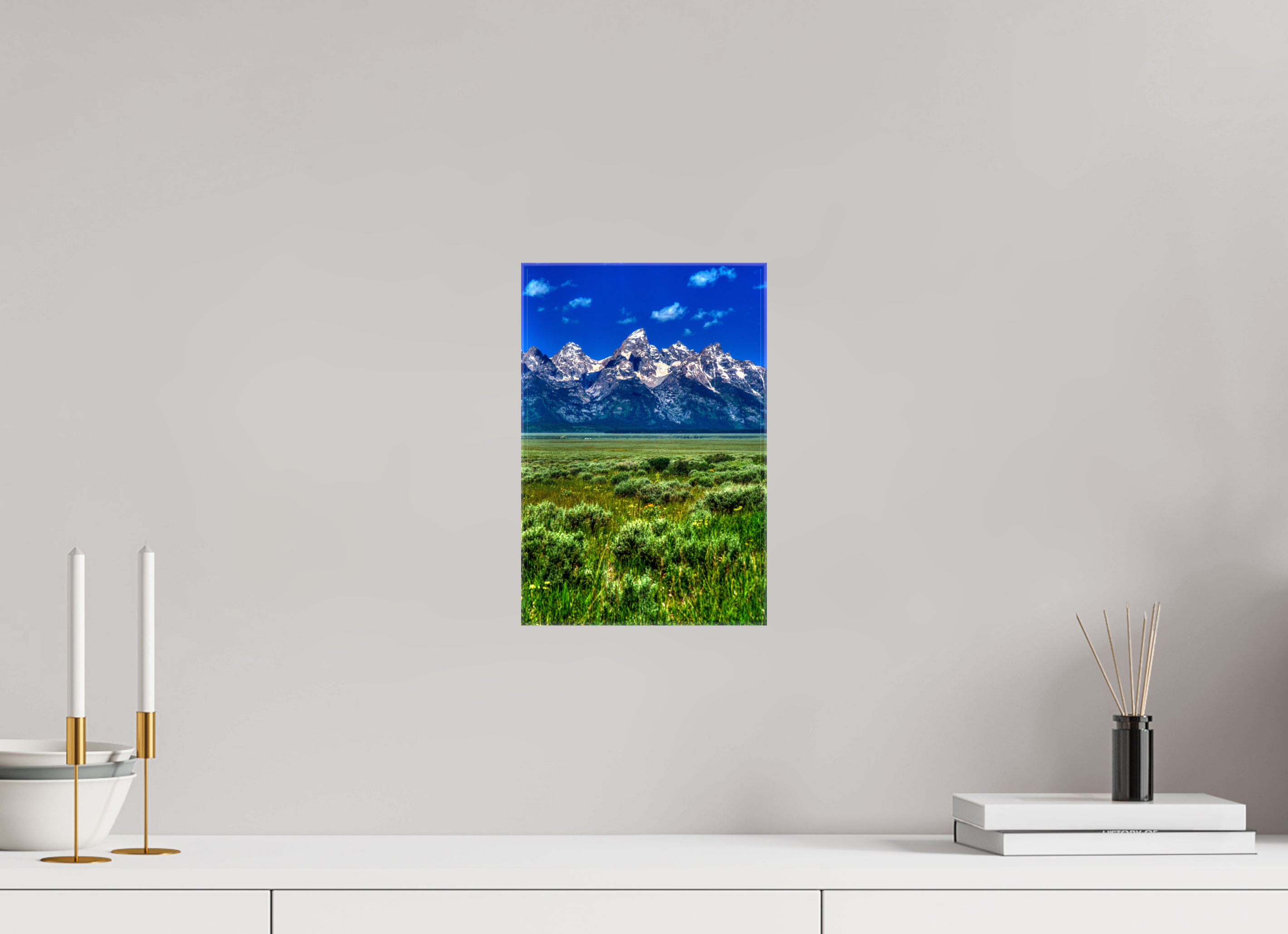 8 x 12″, Glossy Canvas The Grand Tetons