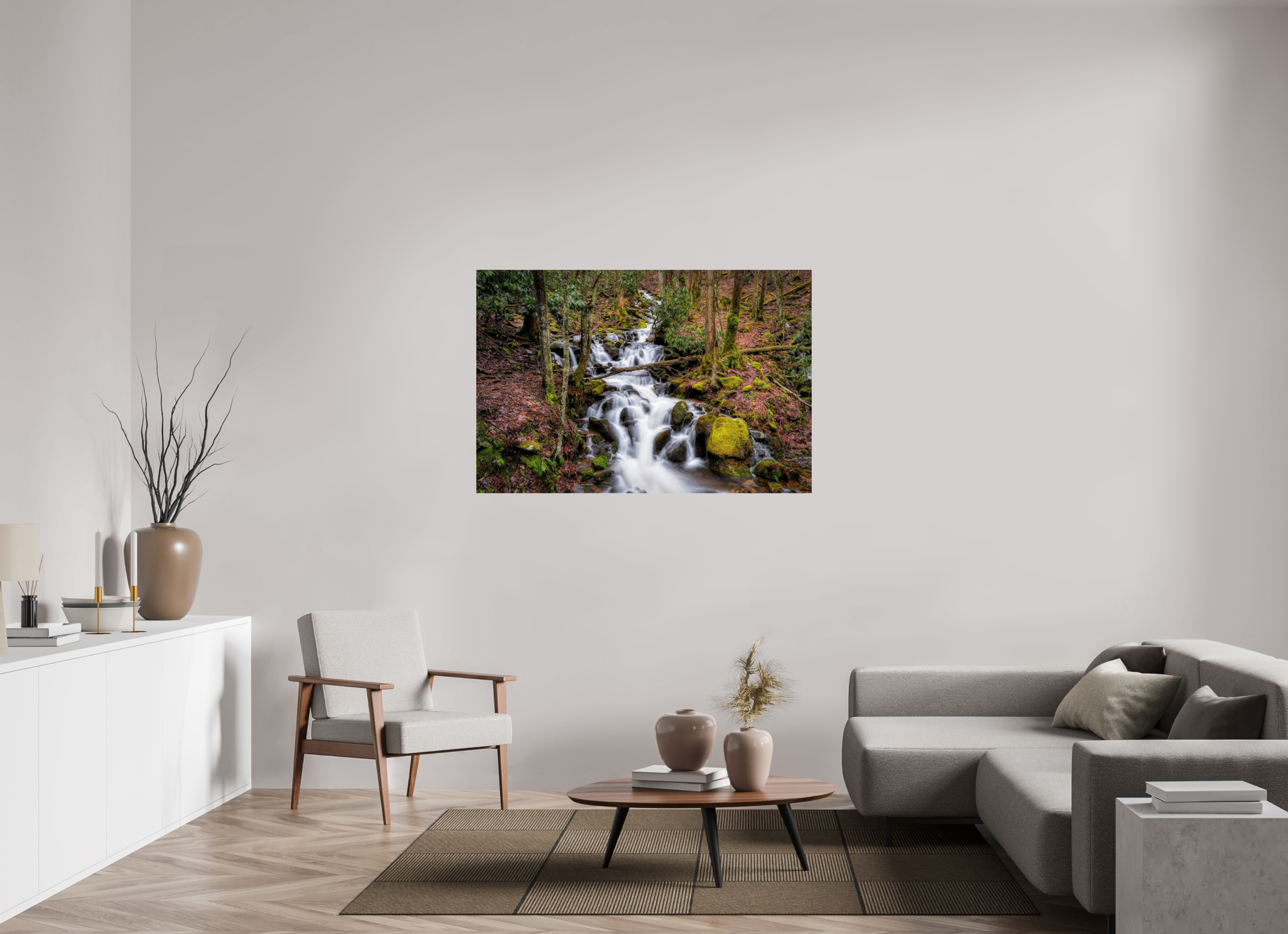 54 x 36″, Photo Print On Fuji Crystal DP II Waterfall in Smokey Mountain National Park
