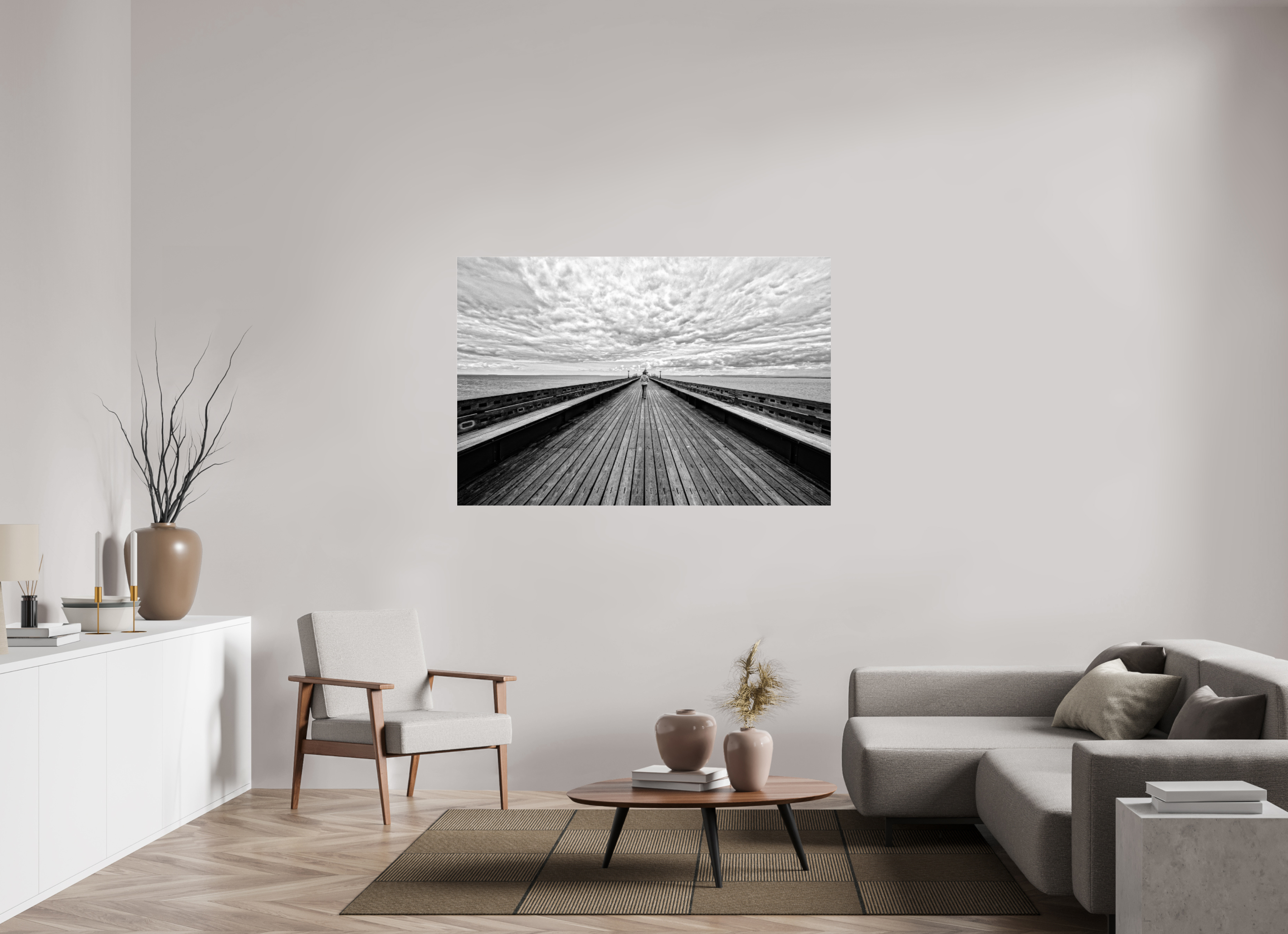 60 x 40″, Glass UK Pier