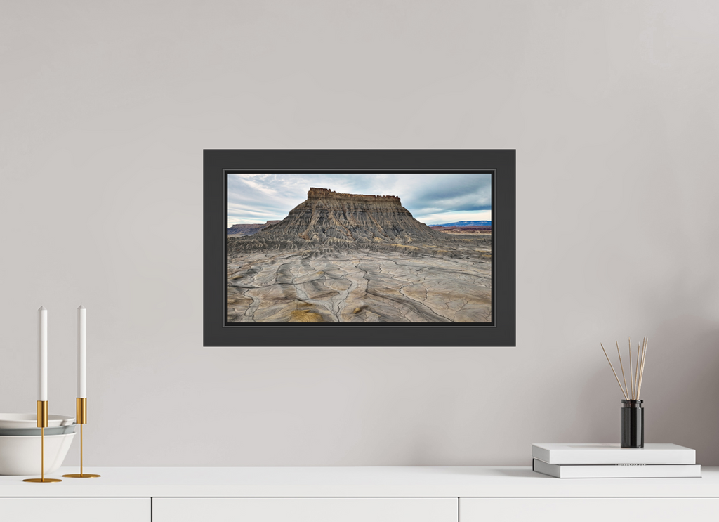 16 x 9″, Framed (Black) Factory Butte