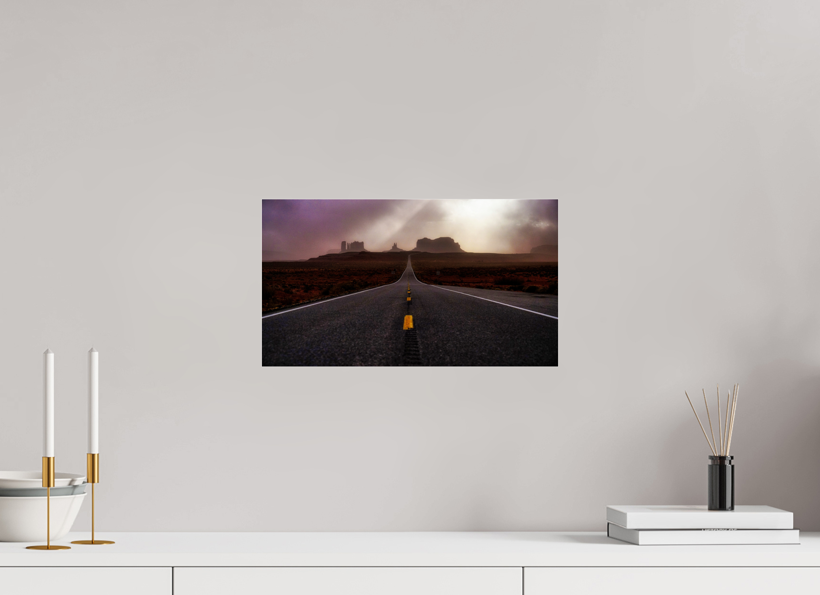 16 x 9″, Glass Monument Valley