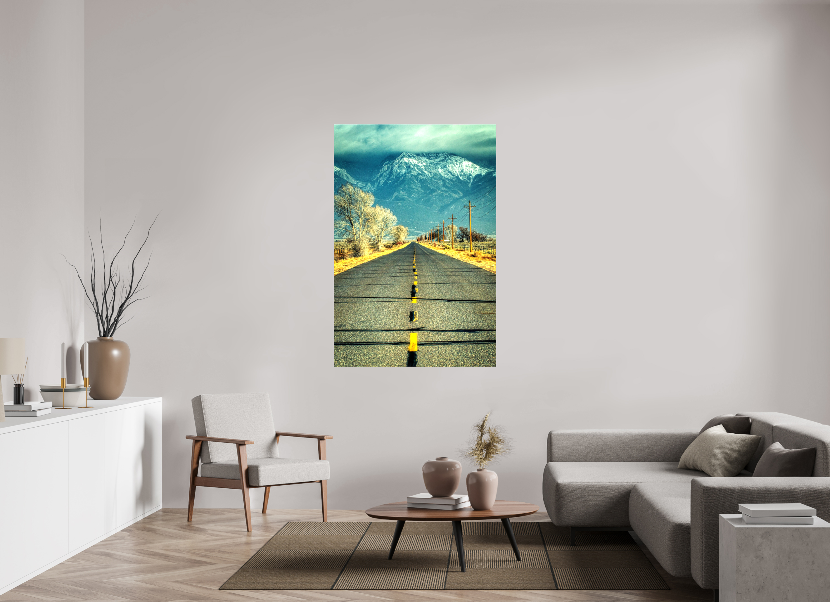 40 x 60″, Glossy Canvas The Road To Crestone