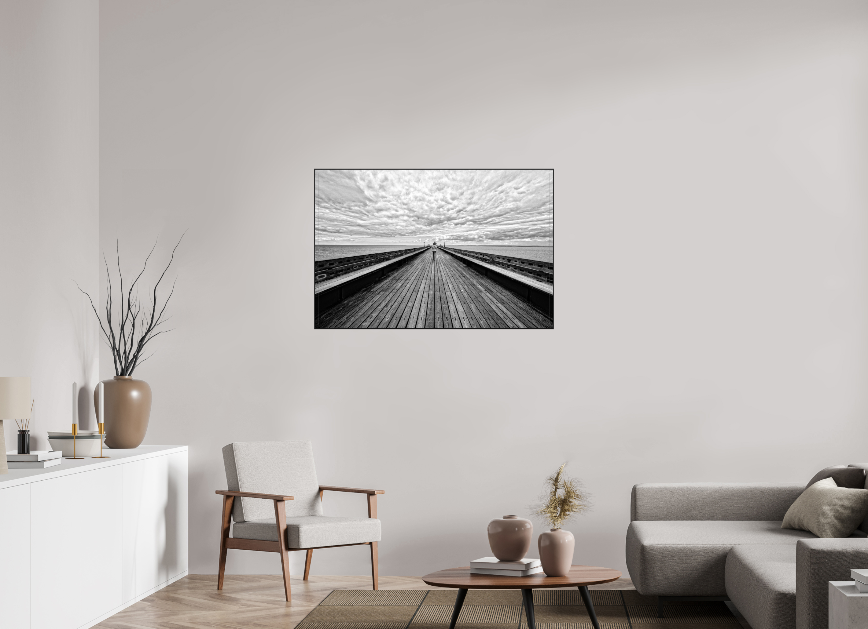 45 x 30″, Photo Print Aluminum (Black) UK Pier