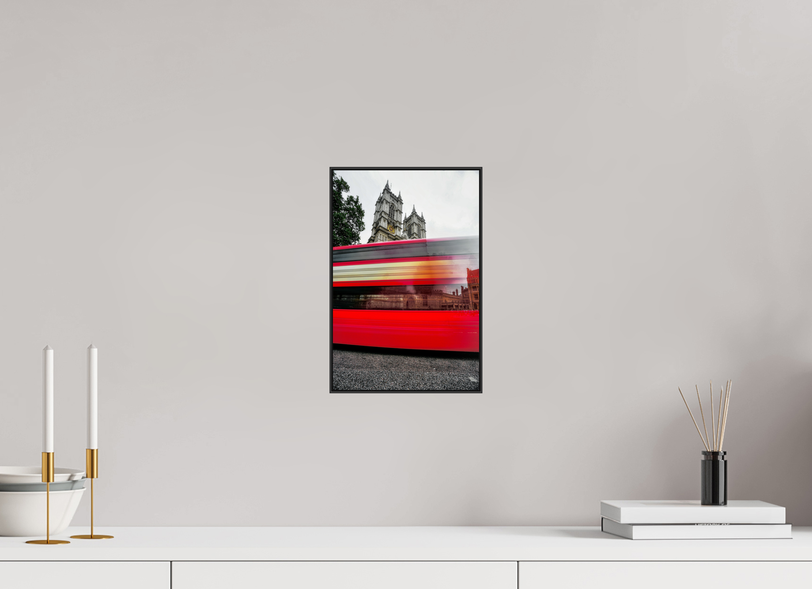 8 x 12″, Photo Print Aluminum (Black) The Red Bus
