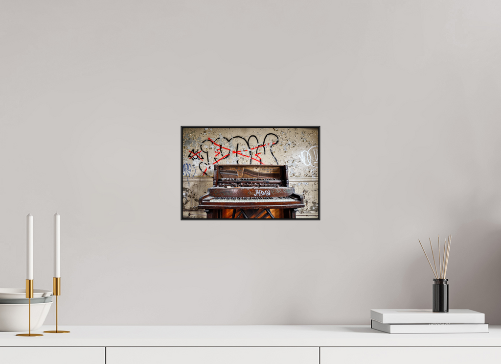 12 x 8″, Photo Print Aluminum (Black) Abandoned Piano