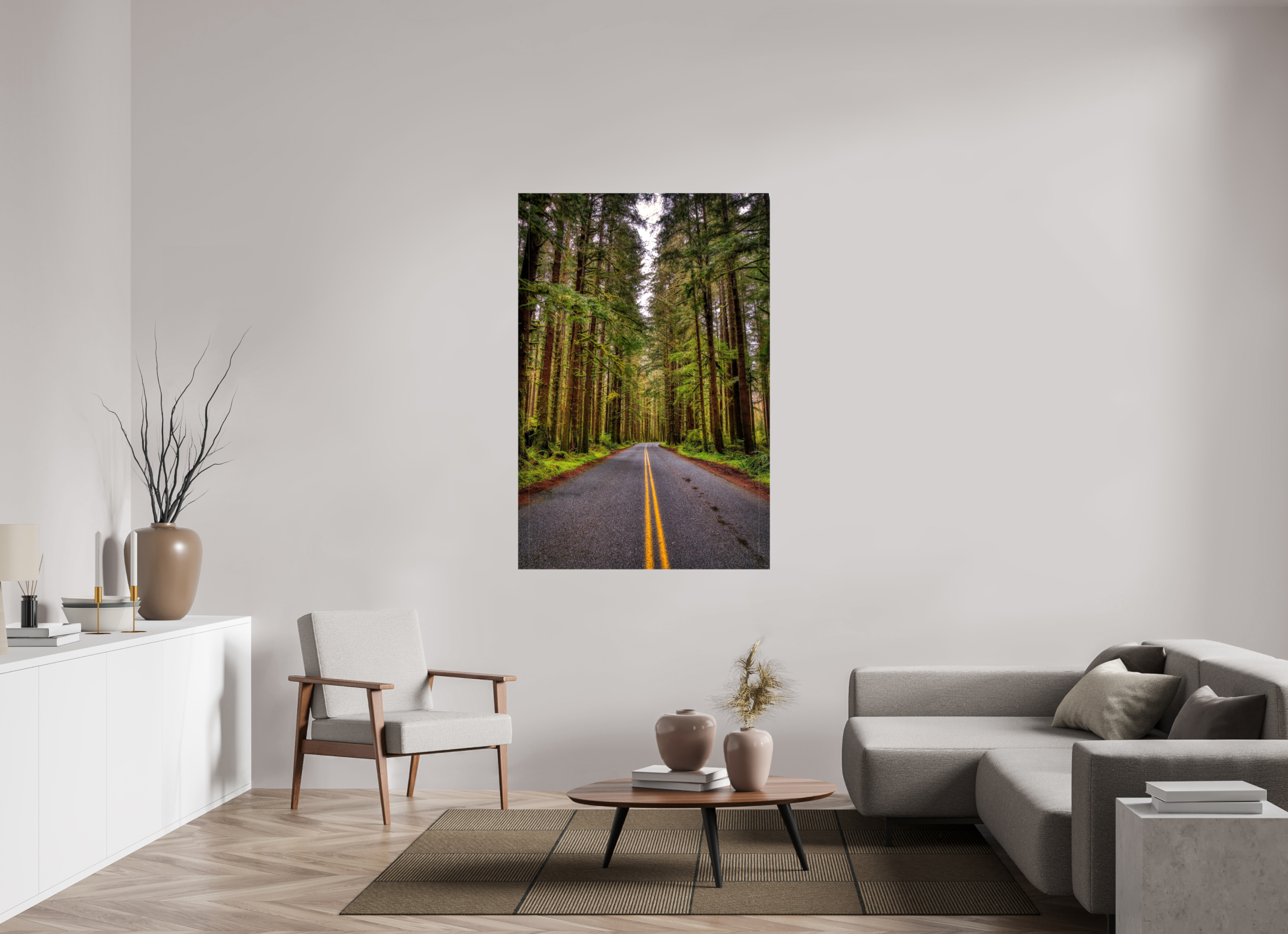 40 x 60″, Glossy Canvas A Drive Through Olympic National Park