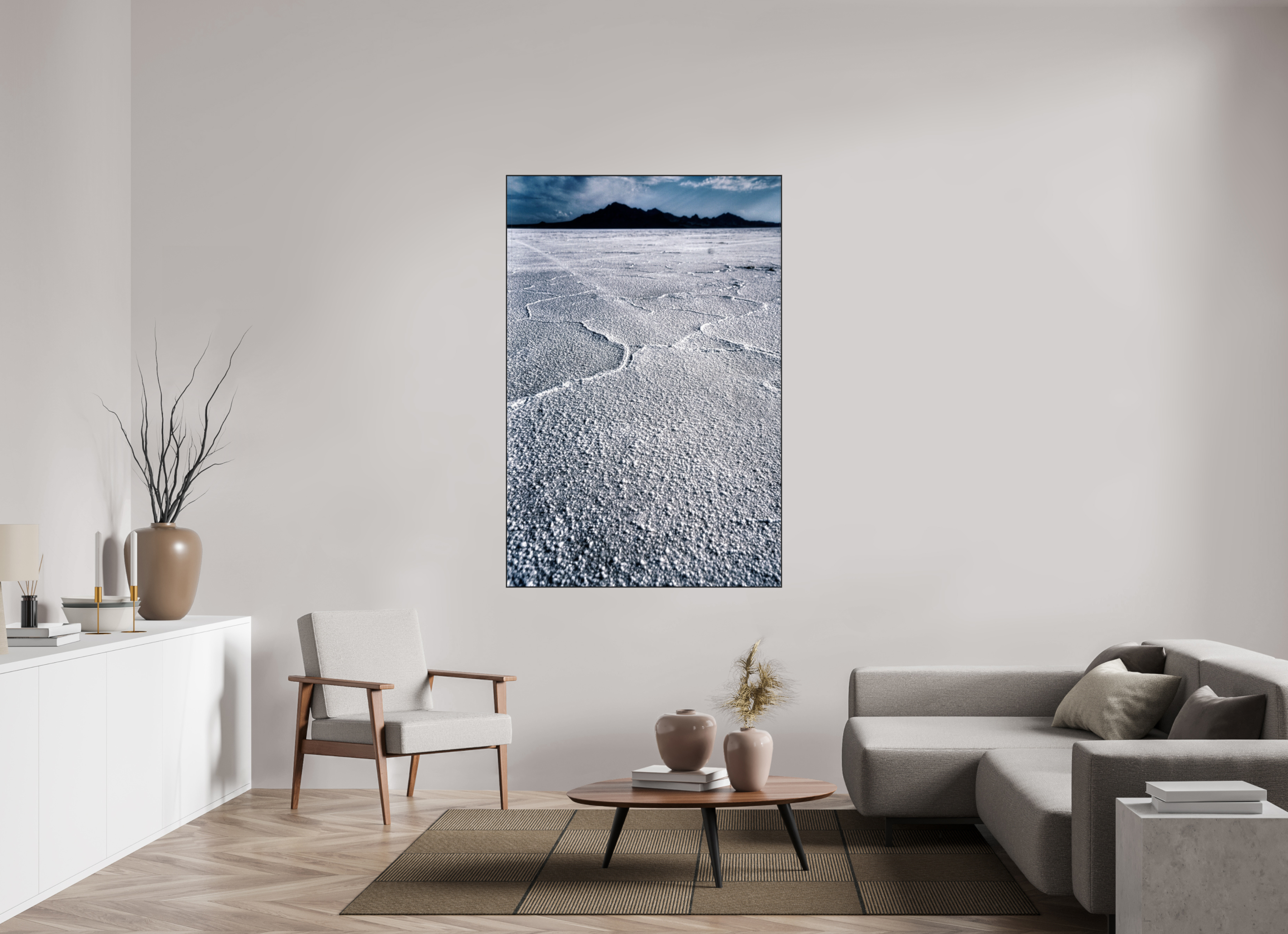 44 x 66″, Photo Print Aluminum (Black) Bonneville Salt Flats