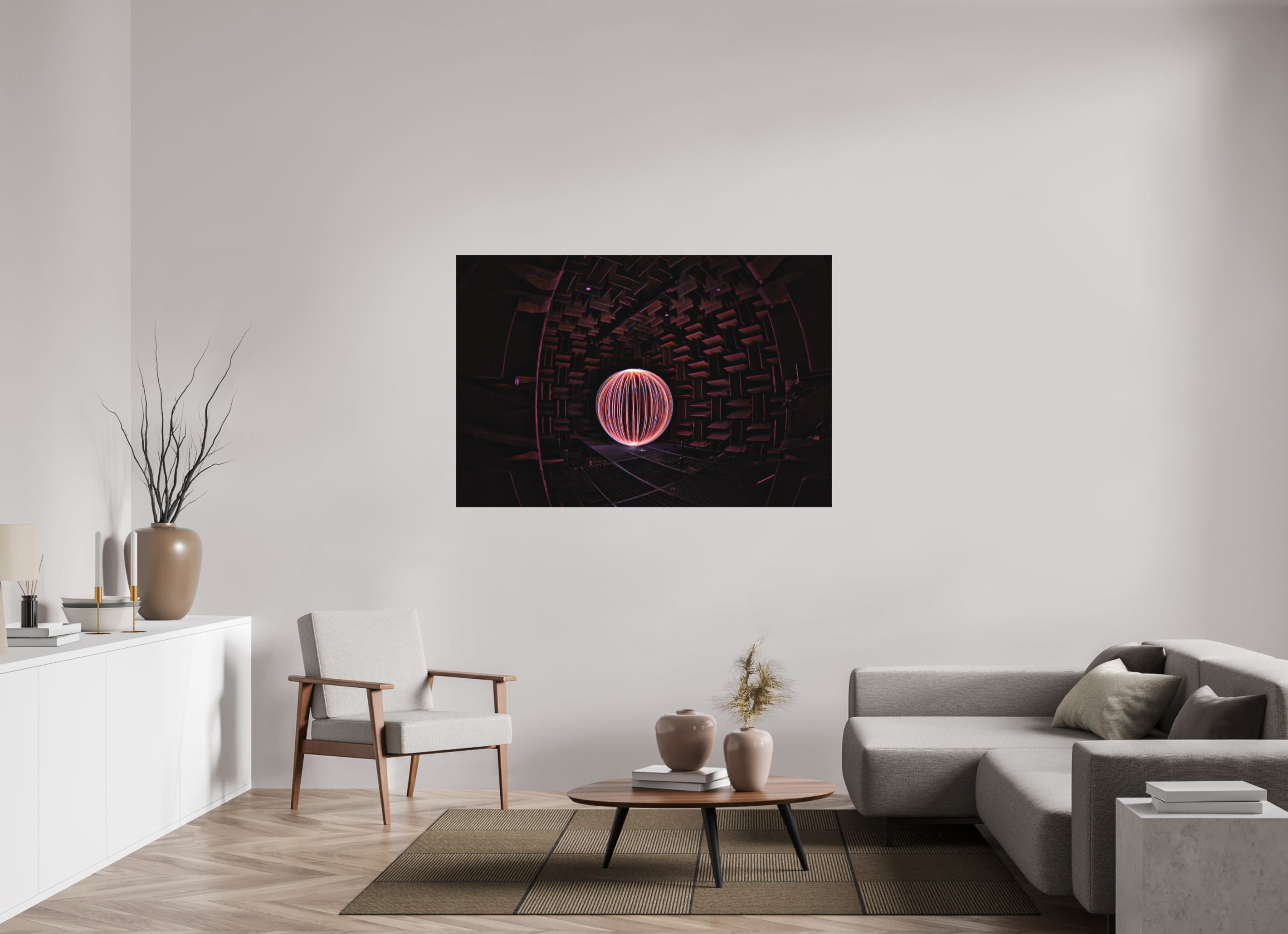 60 x 40″, Matte Canvas Red Orb at Klipsch