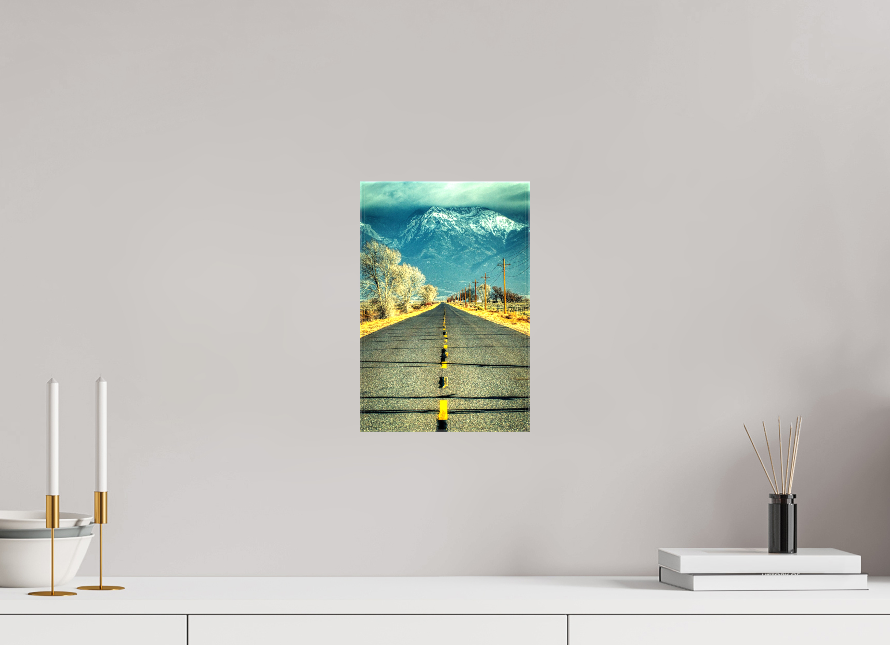 8 x 12″, Glossy Canvas The Road To Crestone