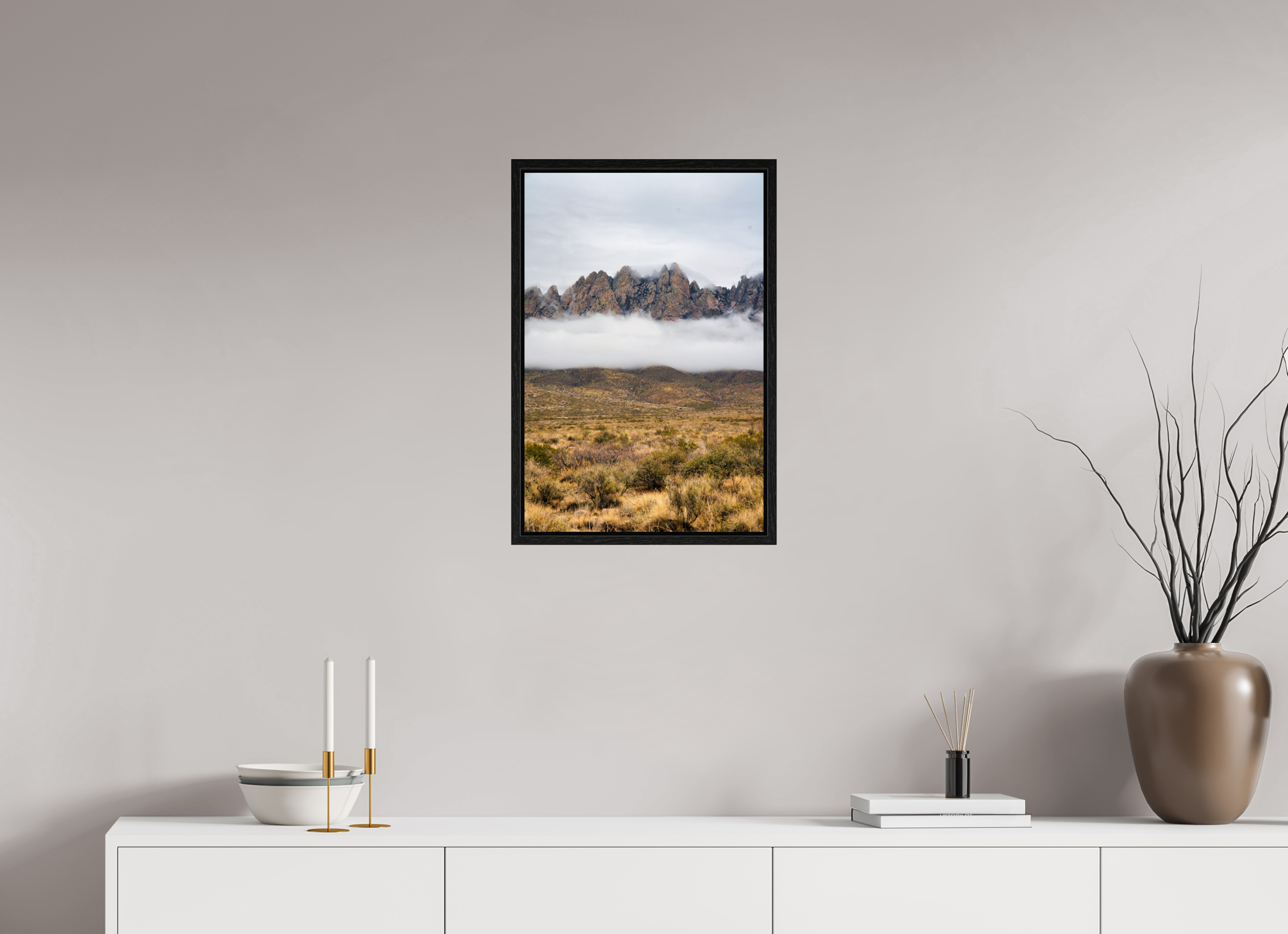 16 x 24″, Floater Frame Organ Mountains