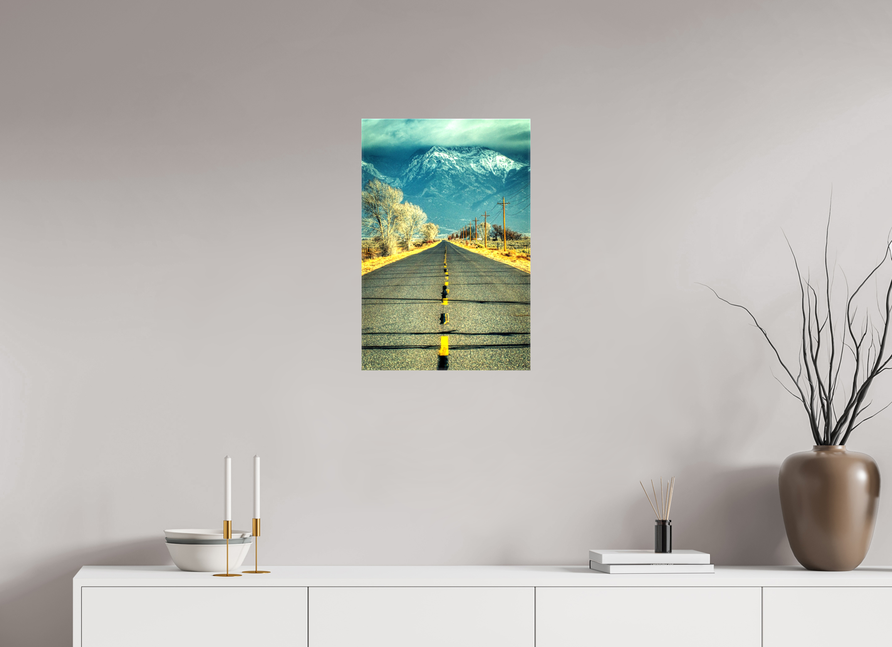 16 x 24″, Glossy Canvas The Road To Crestone