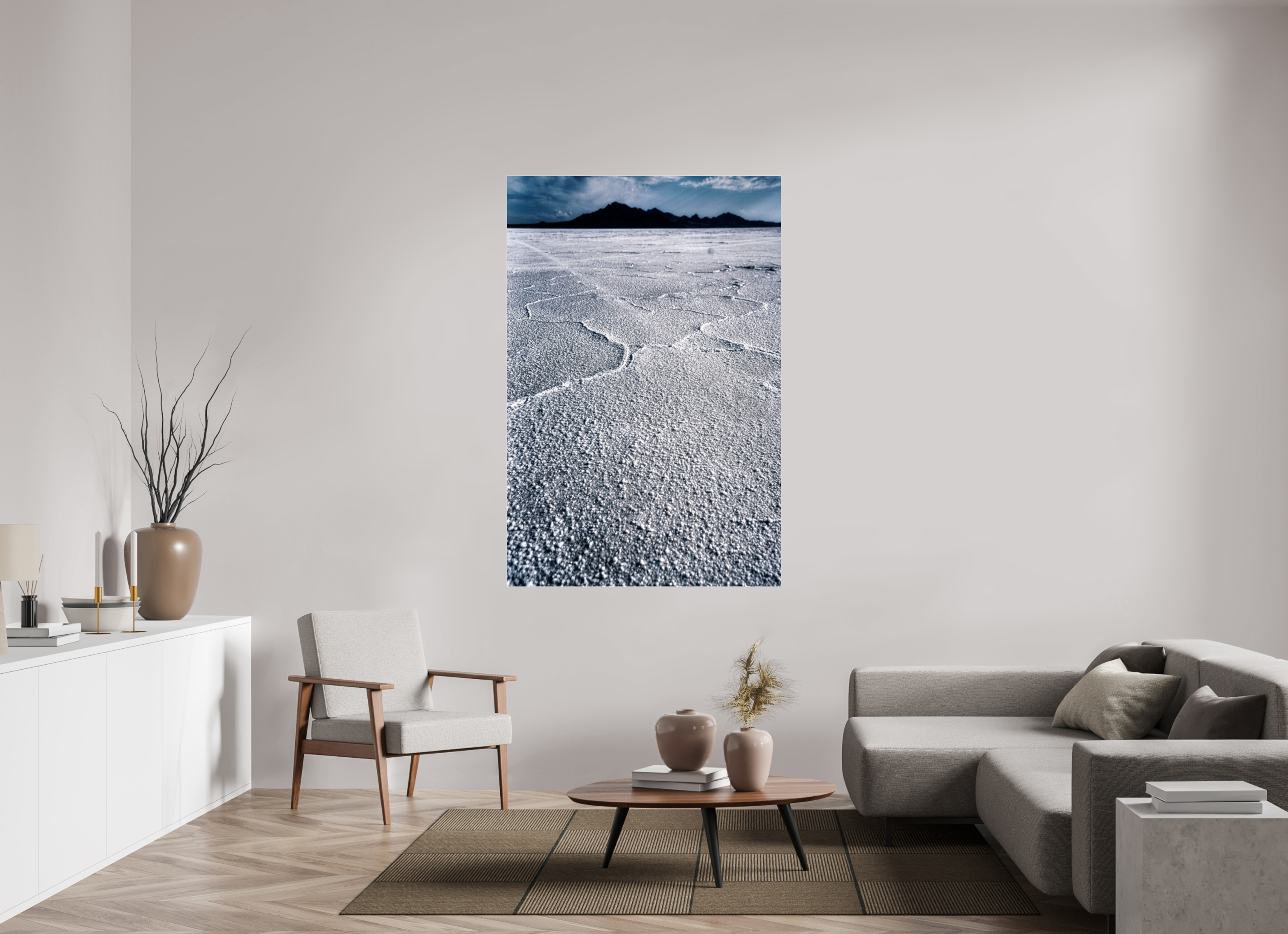 44 x 66″, Glass Bonneville Salt Flats