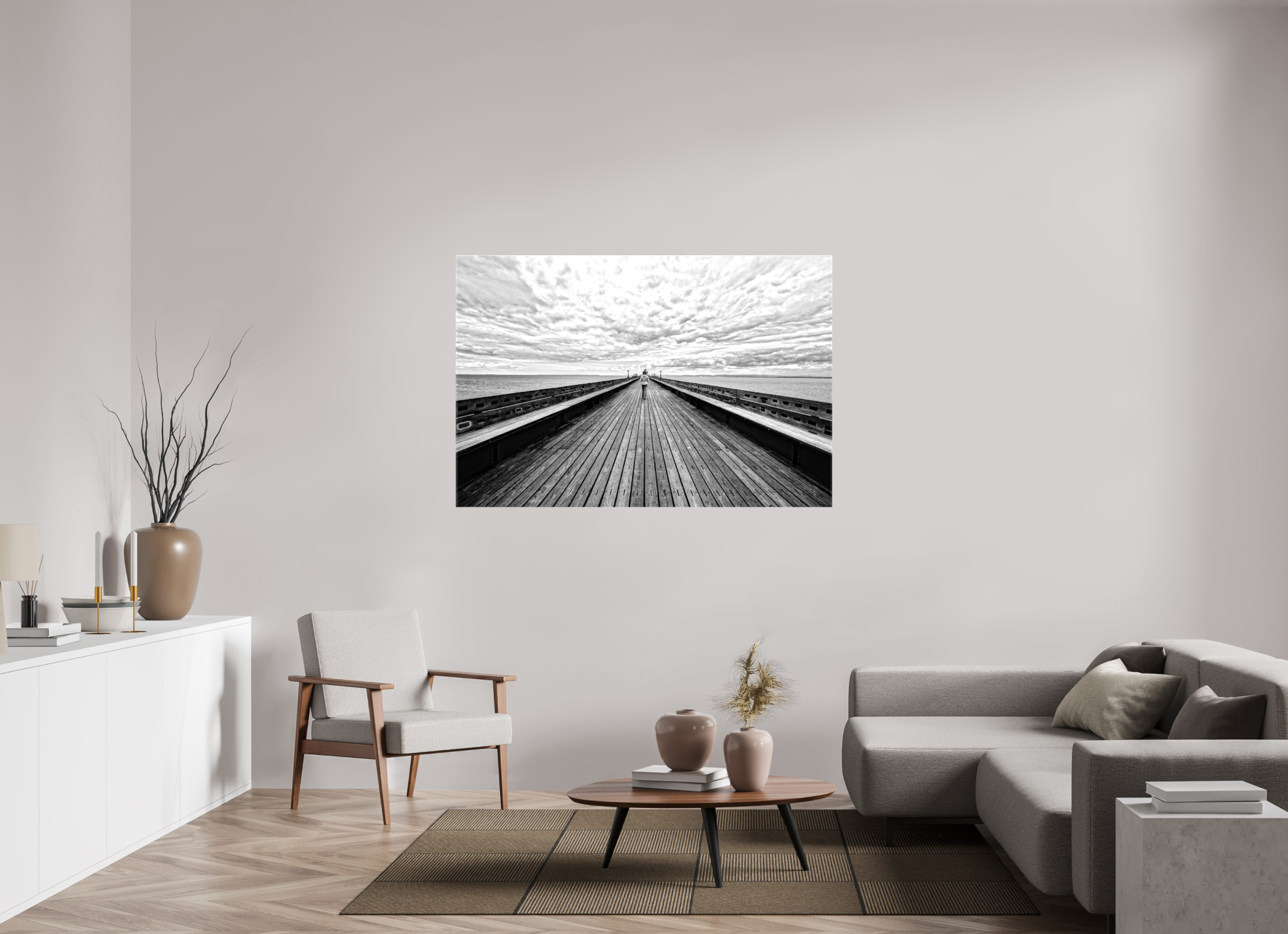 60 x 40″, Glossy Canvas UK Pier