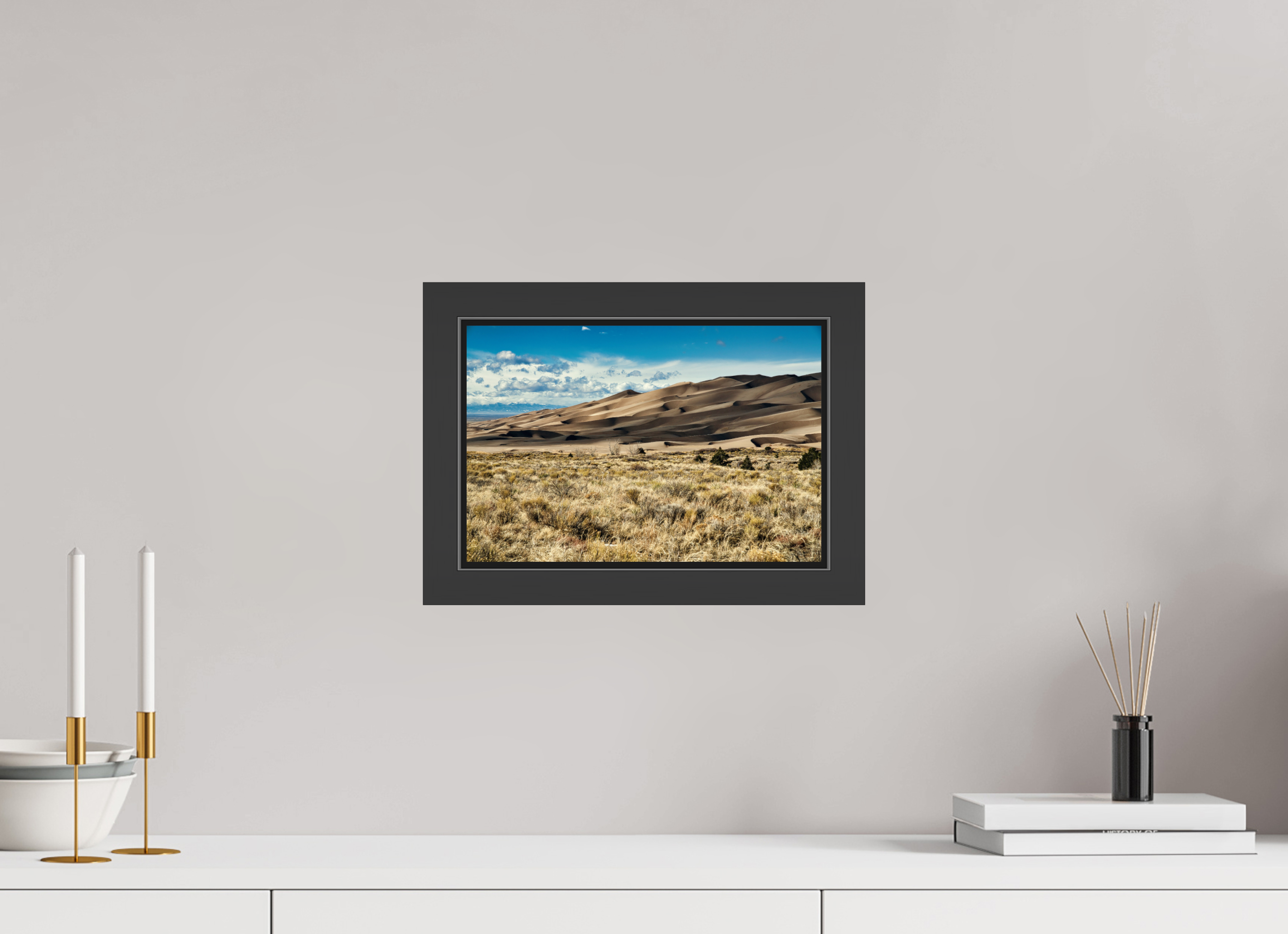 12 x 8″, Framed (Black) Great Sand Dunes National Park