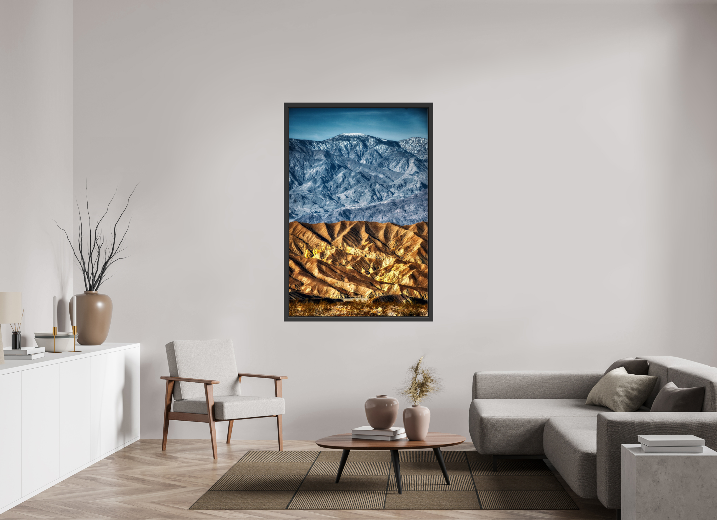40 x 60″, Framed (Black) Death Valley Mountains