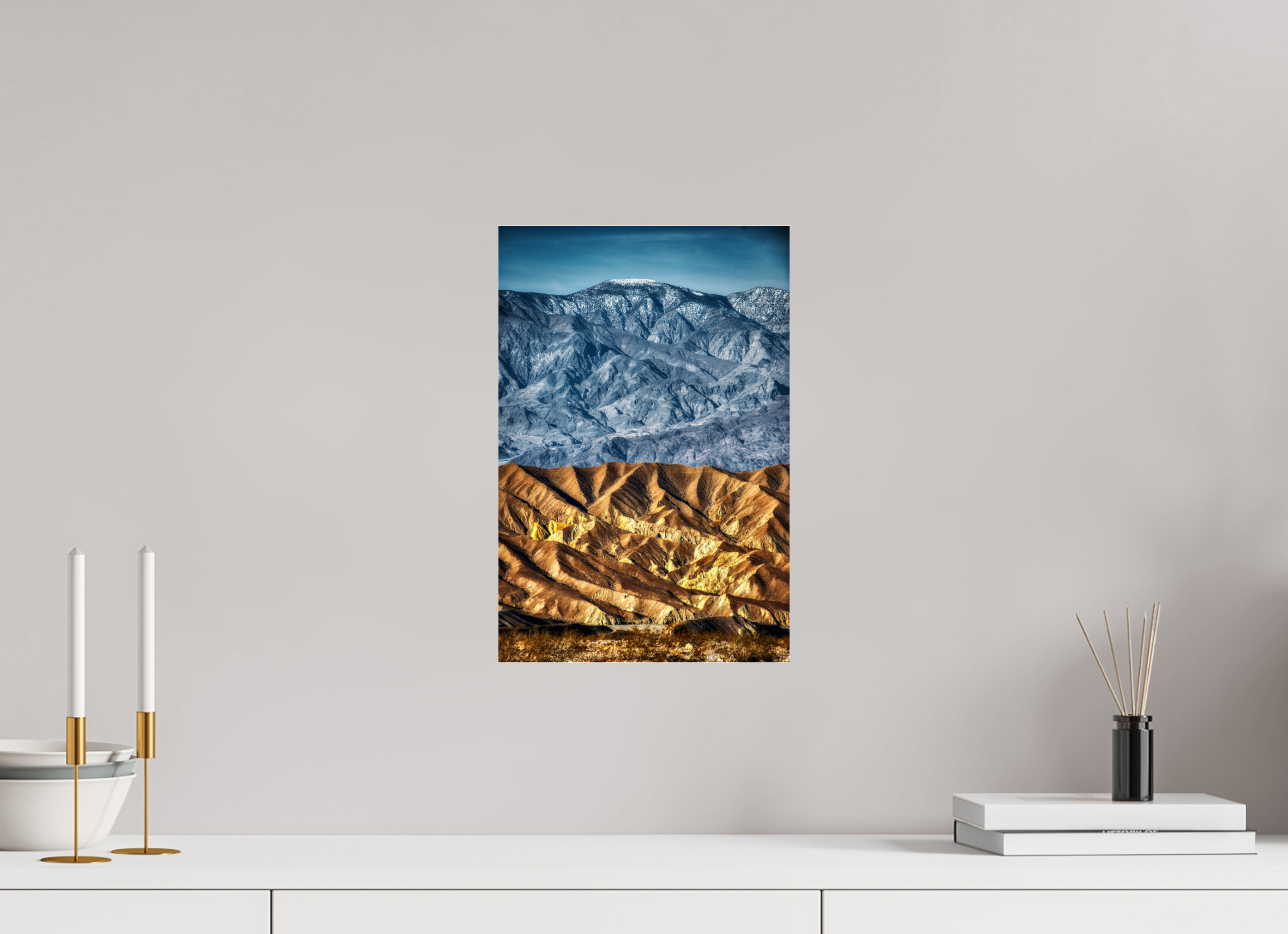 10 x 15″, Glass Death Valley Mountains