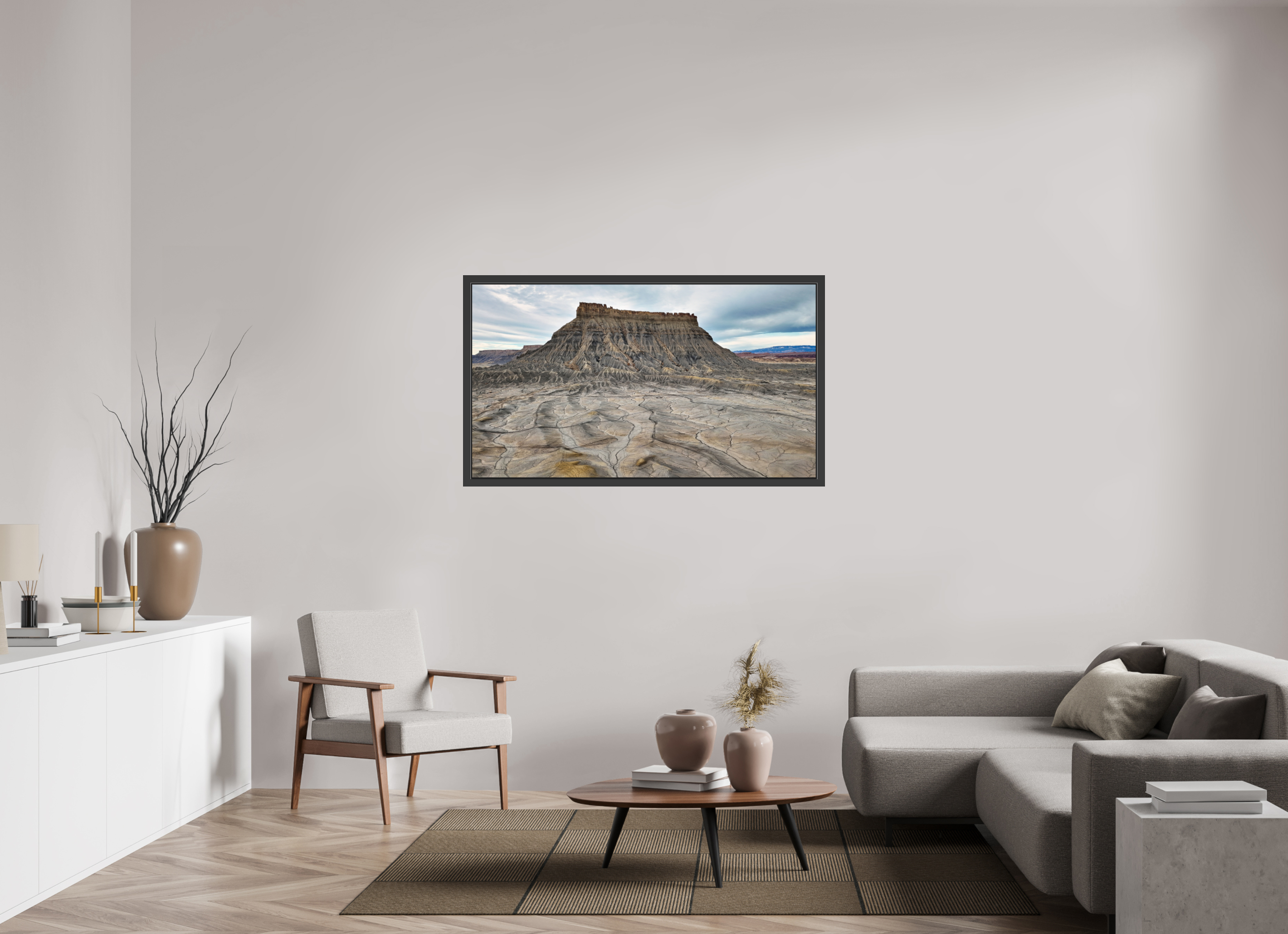 55 x 30.9″, Framed (Black) Factory Butte
