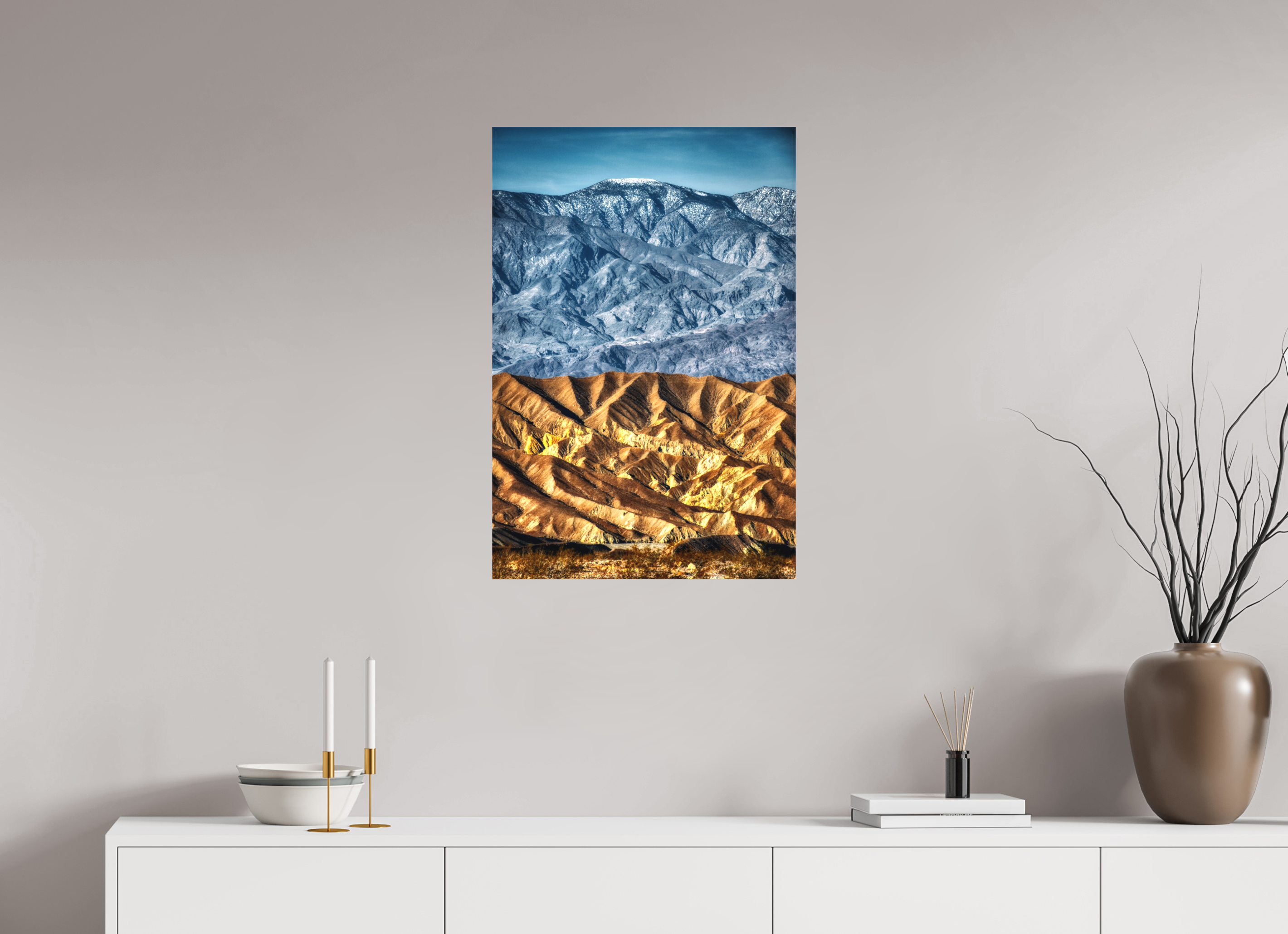 20 x 30″, Matte Canvas Death Valley Mountains