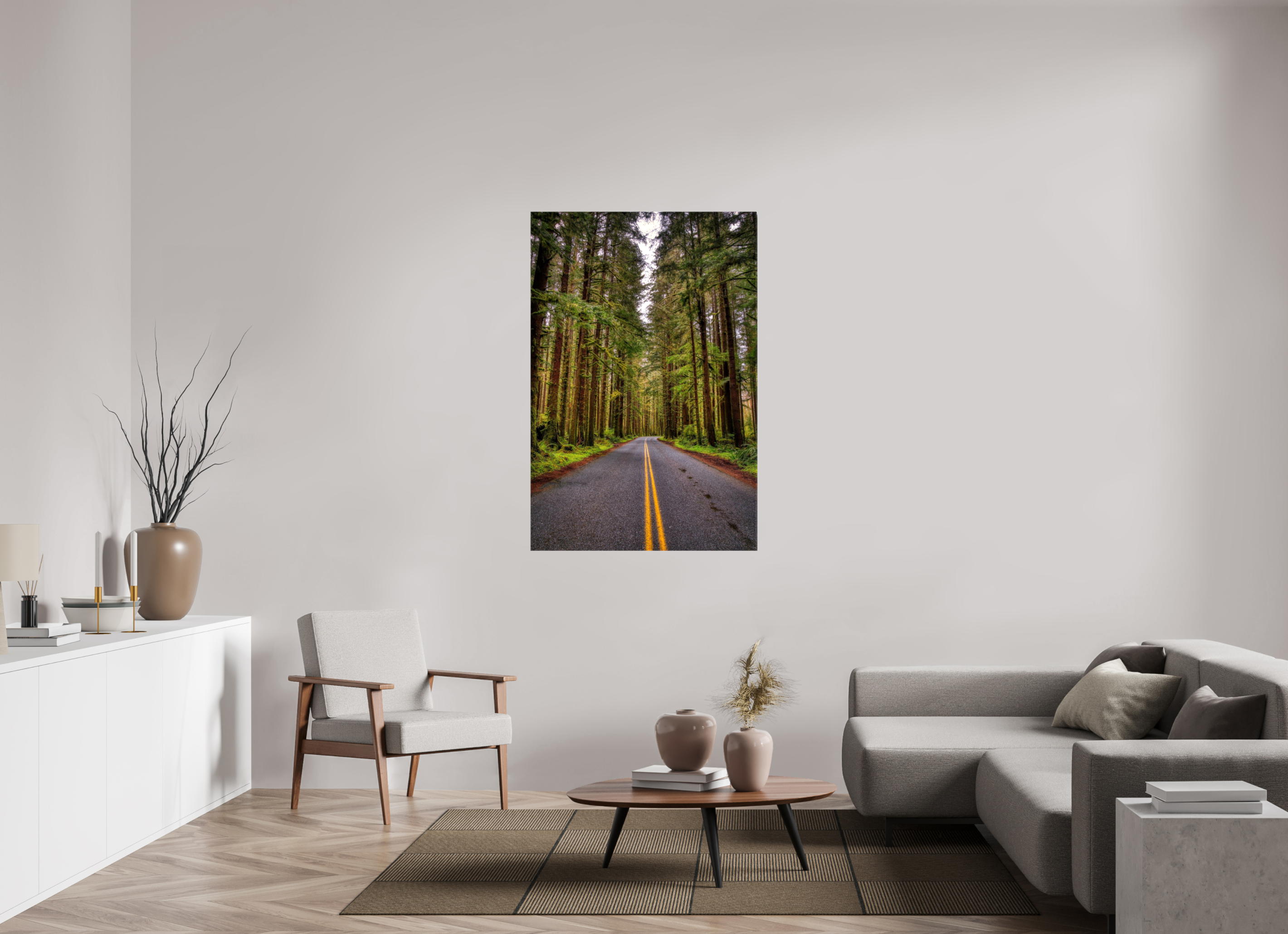 36 x 54″, Glossy Canvas A Drive Through Olympic National Park