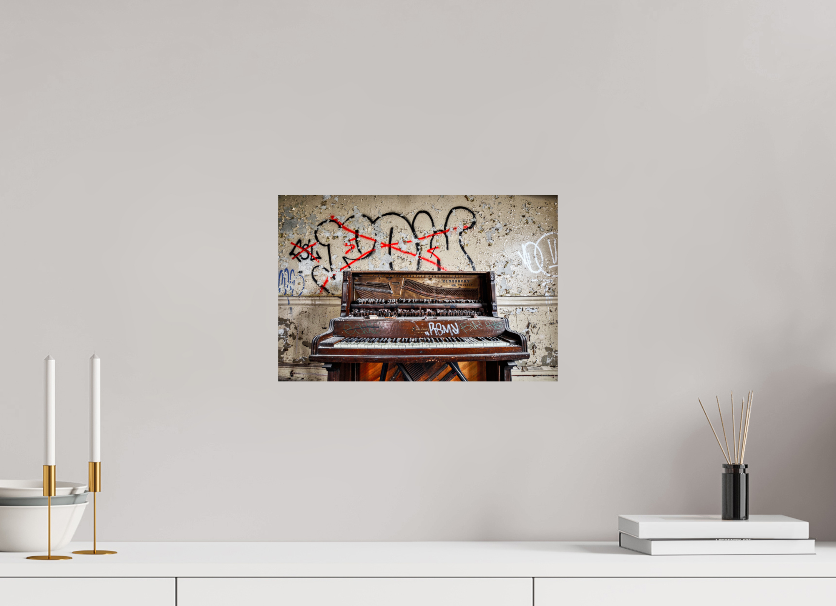 15 x 10″, Paper Only Abandoned Piano