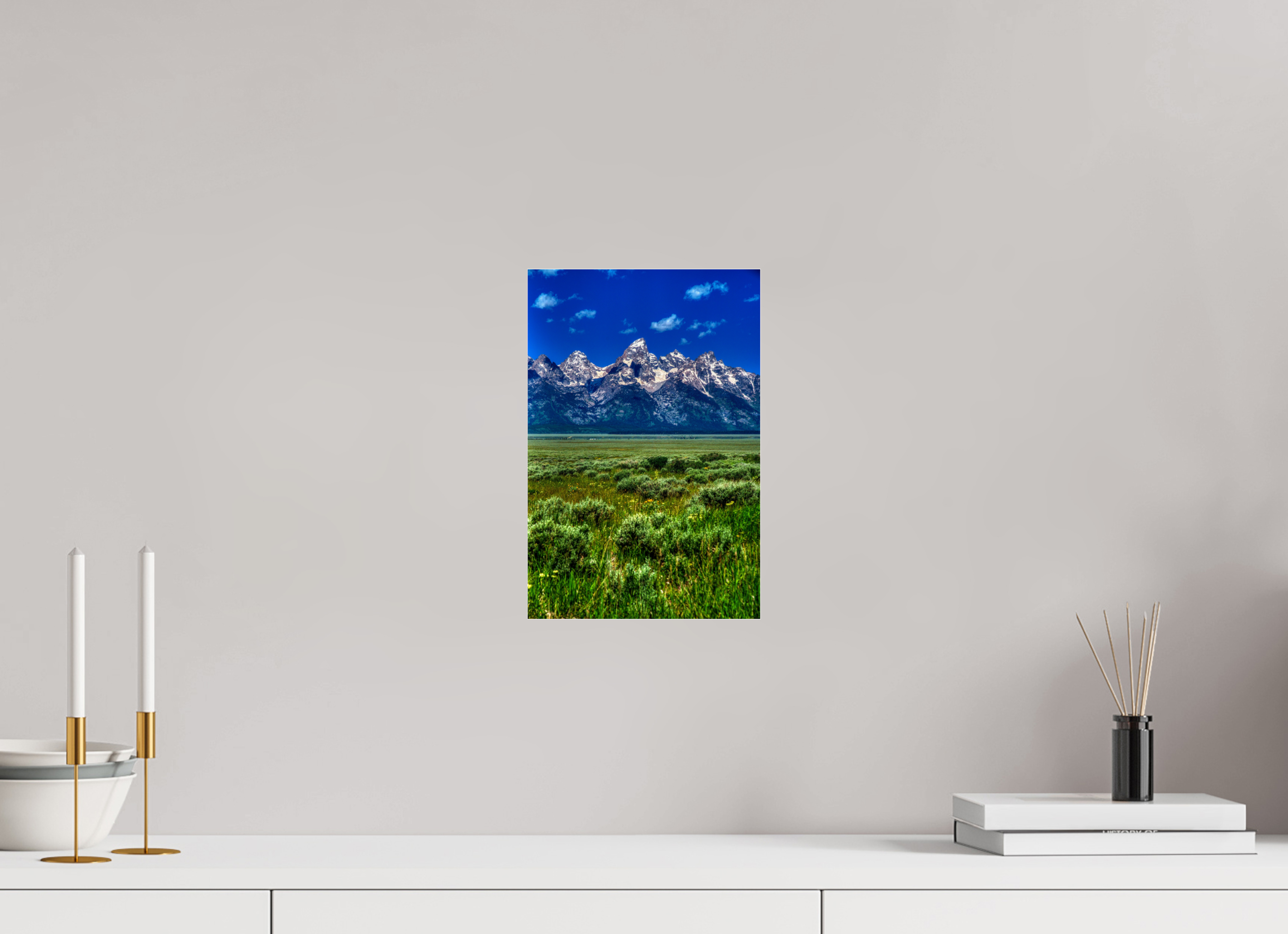 8 x 12″, Glass The Grand Tetons