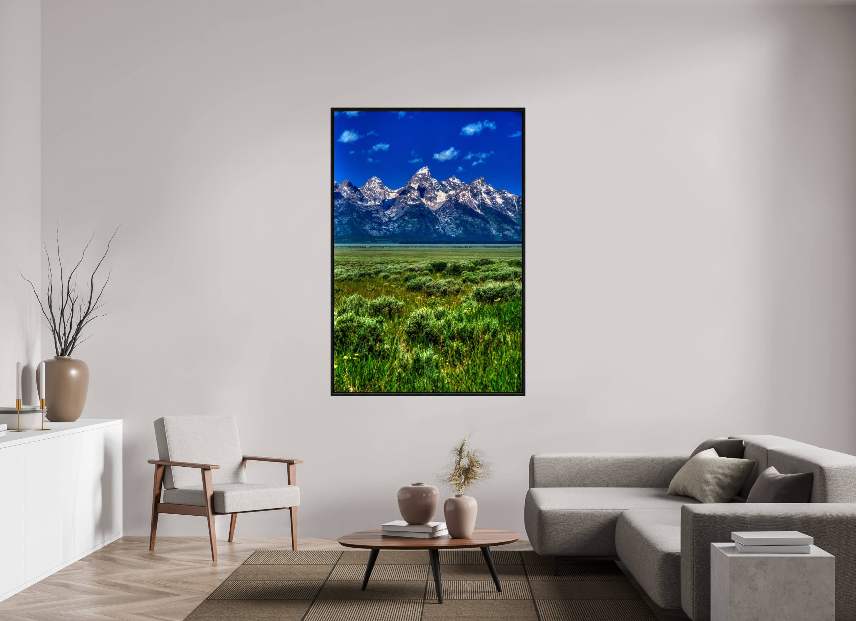 44 x 66″, Floater Frame The Grand Tetons